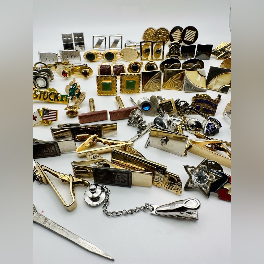 Vintage Most Are Signed Swank Cufflinks And Tie Clips